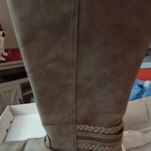 Blowfish Kids Taupe Boots with Braided Detail